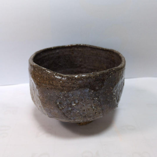 Hagi Tea Bowl by Morishima Kazunobu Kanbo-an - Japanese Matcha Chawan Signed