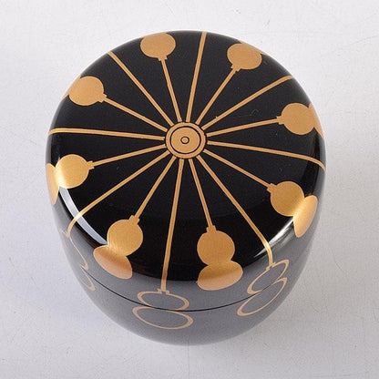 Tada Keikan Yamanaka-nuri Gold Hyotan Maki-e Chu-natsume Tea Caddy