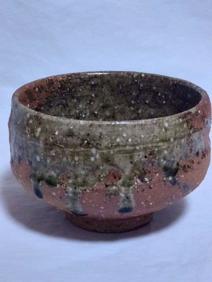 Iga-yaki Matcha Bowl by Kizan - Natural Ash Glaze Japanese Tea Ceremony Chawan