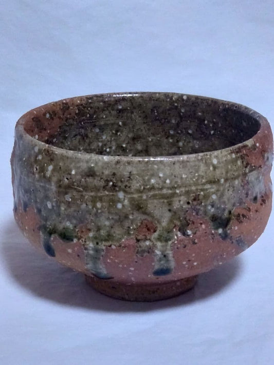 Iga-yaki Matcha Bowl by Kizan - Natural Ash Glaze Japanese Tea Ceremony Chawan