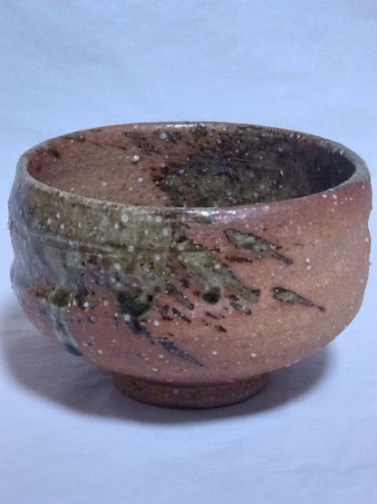 Iga-yaki Matcha Bowl by Kizan - Natural Ash Glaze Japanese Tea Ceremony Chawan