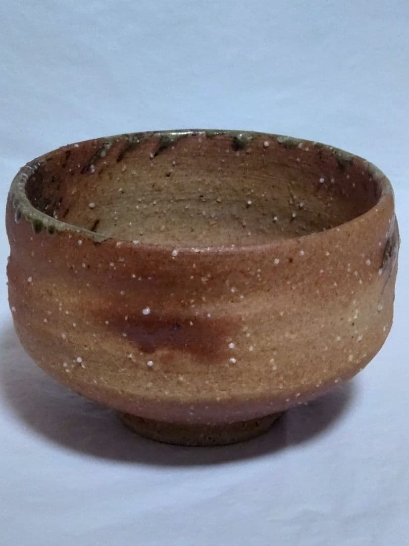 Iga-yaki Matcha Bowl by Kizan - Natural Ash Glaze Japanese Tea Ceremony Chawan