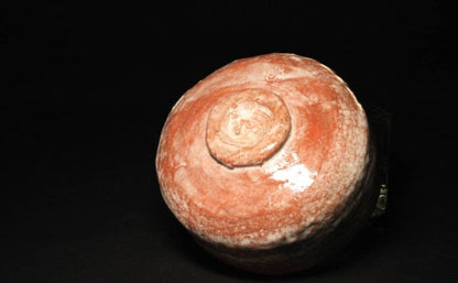 Aka-Raku Chawan by Nidai Konishi Heinai — Horiuchi Sokan Inscription, Taikou Kiln