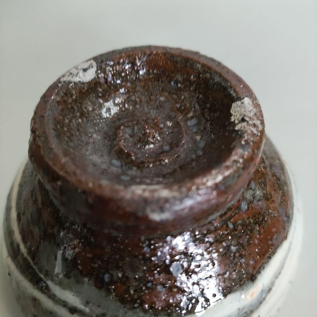 Ogawa Tetsuo Hakeme Guinomi — White Brush Slip Over Iron Clay