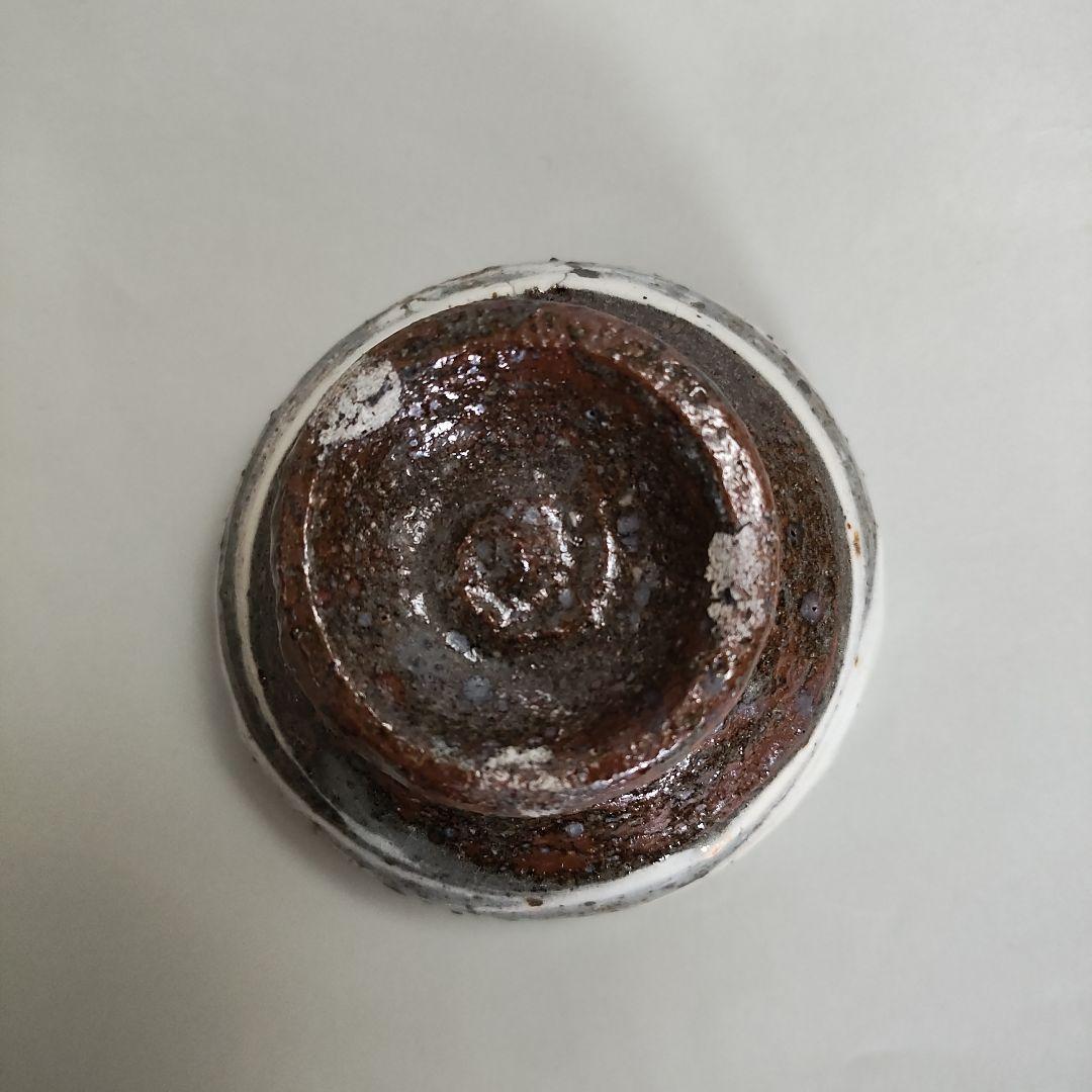 Ogawa Tetsuo Hakeme Guinomi — White Brush Slip Over Iron Clay