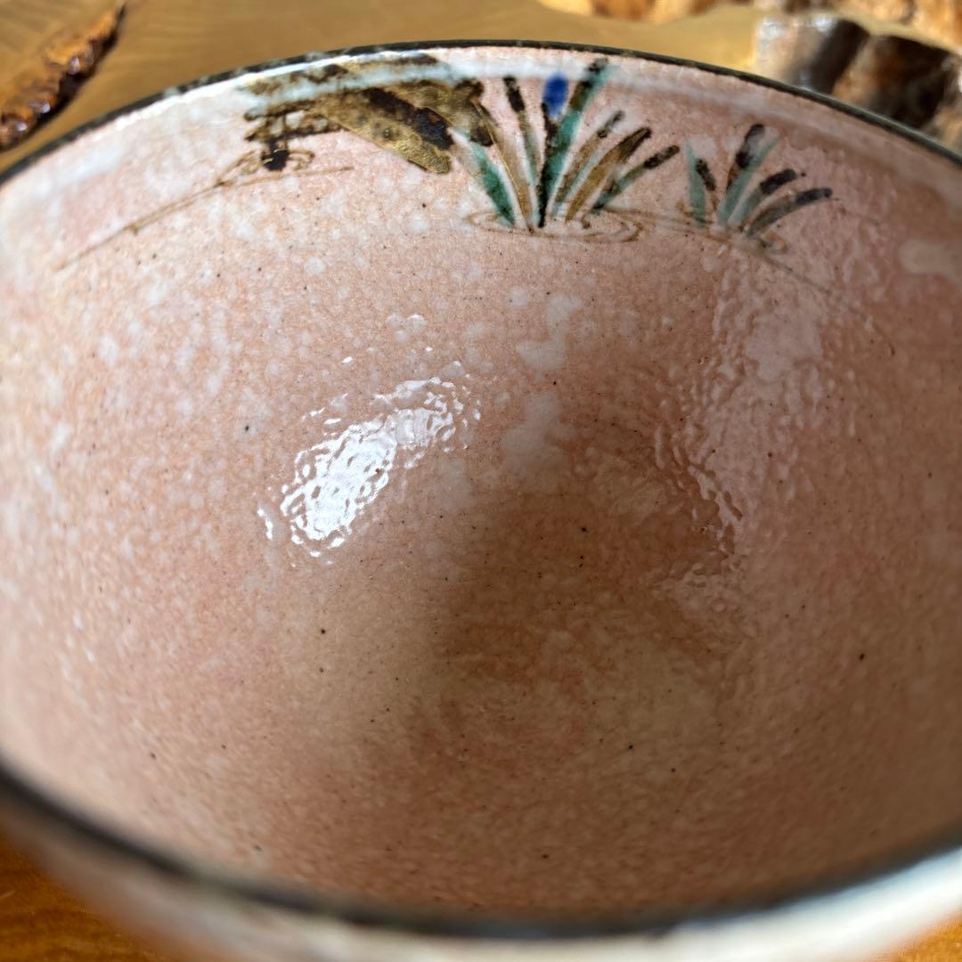 Nakamura Nokyu Kenzan-Style Yatsuhashi Iris Tea Bowl Chawan