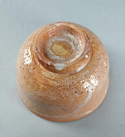 Komokai-gata Hagi Chawan - Korean Style Orange Glaze Tea Bowl with White Drip
