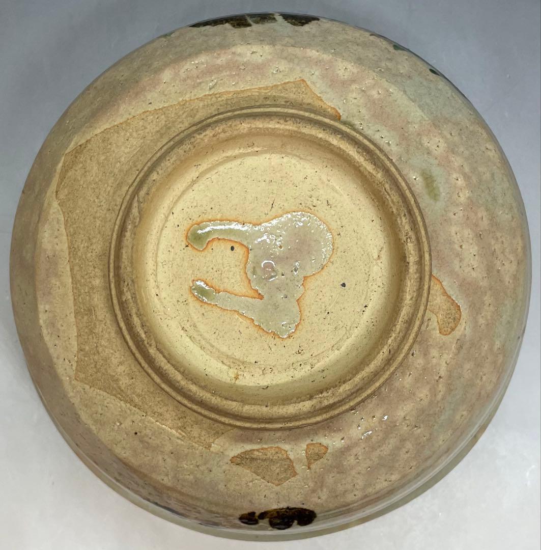 Kenzan-Style Orchid Painting Large Oobachi Bowl, Wood Box