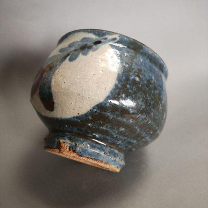 Mukugi Eizo Gosu Floral Tea Bowl - Kawai Kanjiro Mingei Tradition Chawan