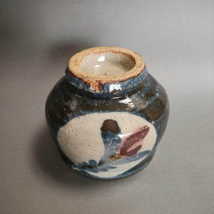 Mukugi Eizo Gosu Floral Tea Bowl - Kawai Kanjiro Mingei Tradition Chawan