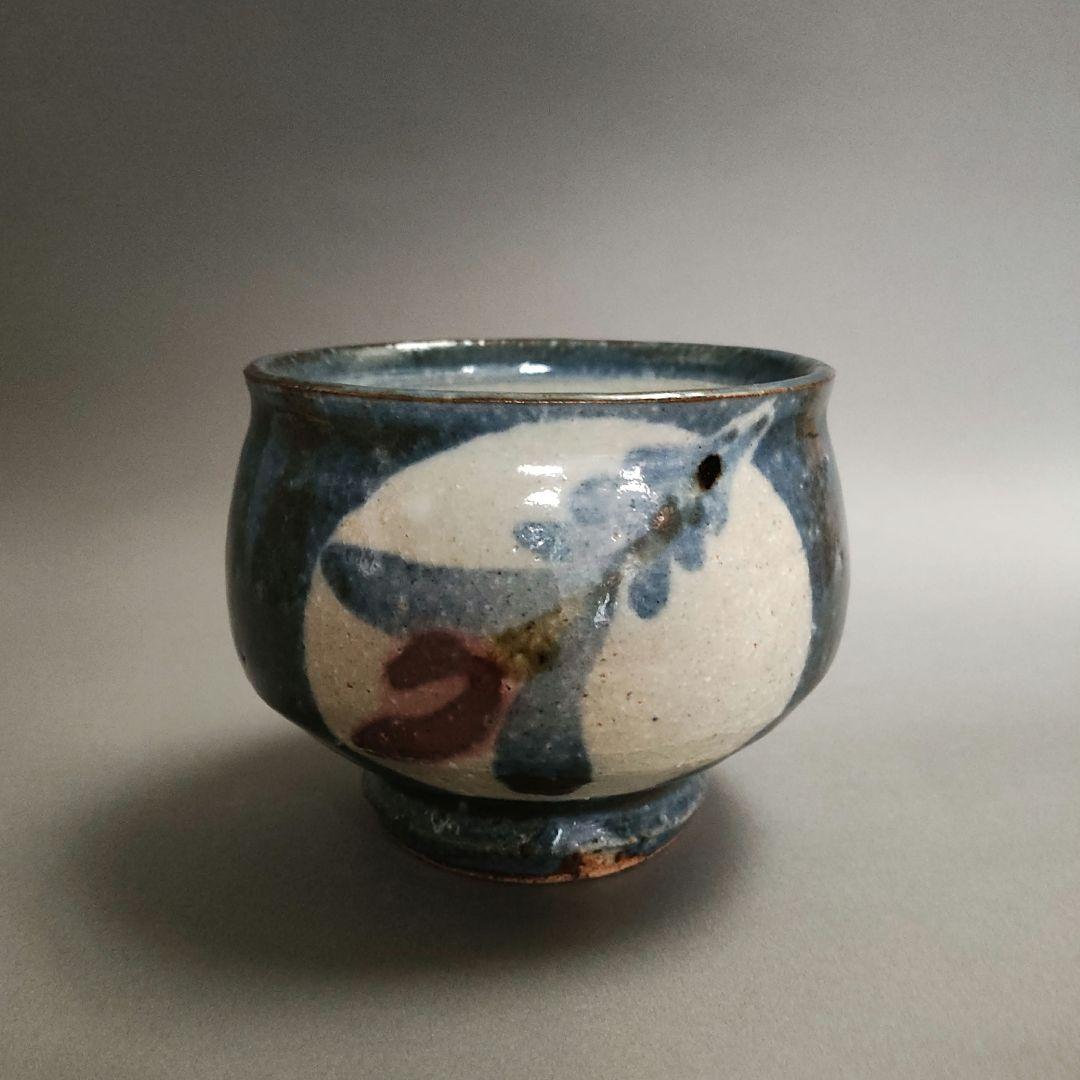 Mukugi Eizo Gosu Floral Tea Bowl - Kawai Kanjiro Mingei Tradition Chawan