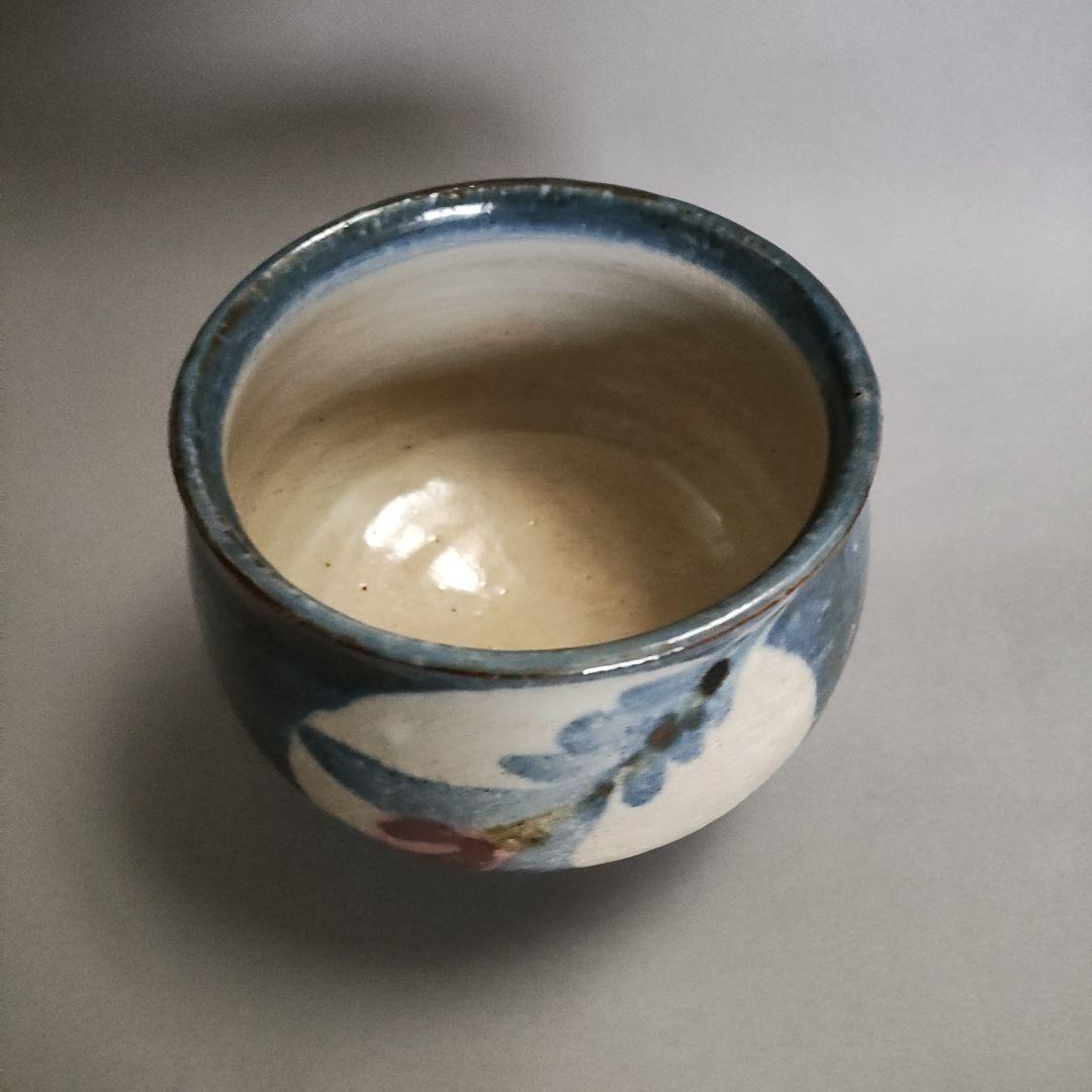 Mukugi Eizo Gosu Floral Tea Bowl - Kawai Kanjiro Mingei Tradition Chawan