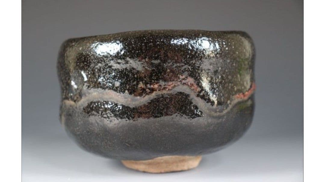 Sonobe Genya Kuro-Raku "Shinonome" — Horiuchi Sokan Inscription, Omotesenke