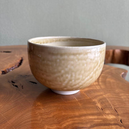 Maeda Yasuaki (Taimei) Ki-Seto Style Chawan Tea Bowl, Signed Box
