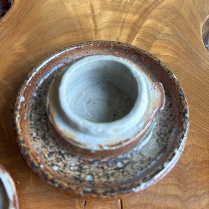 Shigaraki Stone-Mortar Kogo Incense Container by Takahashi Rakusai IV with Signed Tomobako