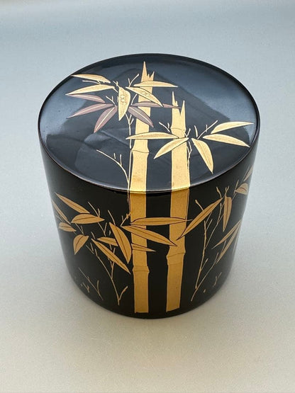 Bamboo Maki-e Lacquer Nakatsugi by Oie Yoshio — Tea Caddy