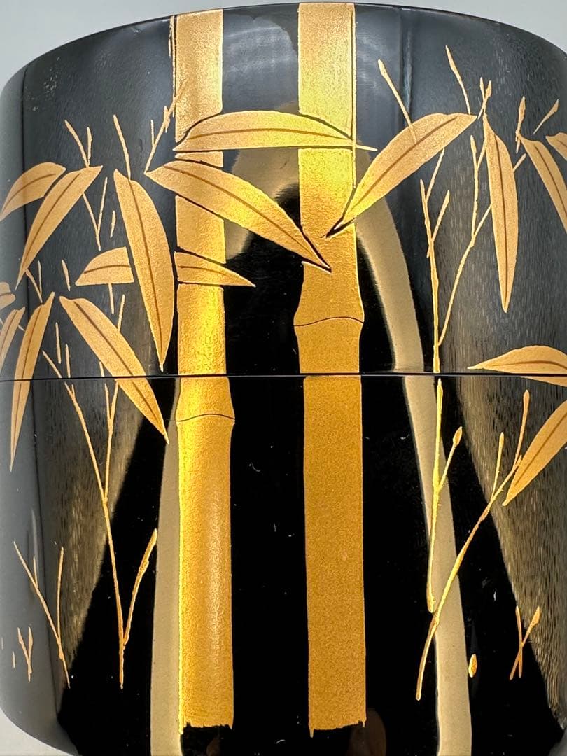 Bamboo Maki-e Lacquer Nakatsugi by Oie Yoshio — Tea Caddy