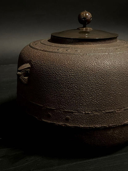 Keitei Mandaiya-gama Cast Iron Tea Kettle Arare Texture Tomobako