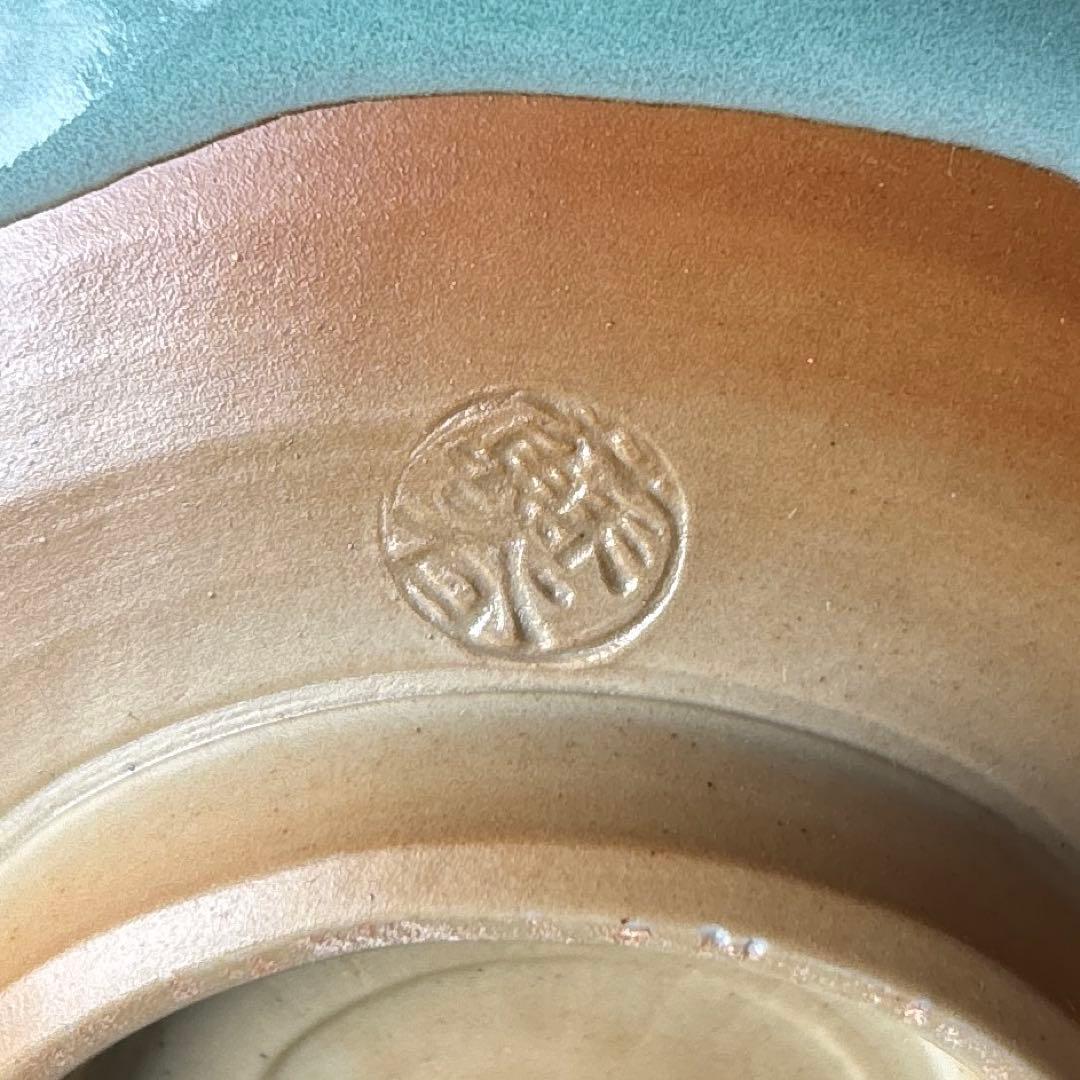 Hatta Sokoku Seiji Chawan "Takekaze" — Heian Celadon Kiln Blue-Gray Tea Bowl w/ Tomobako