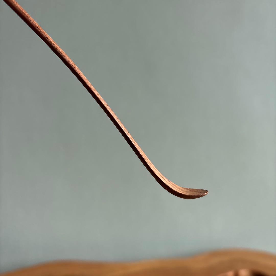 Chashaku Tea Scoop from Nachi Sacred Tree — 'Hiryu' Flying Dragon, Shrine Seal, Paper Box