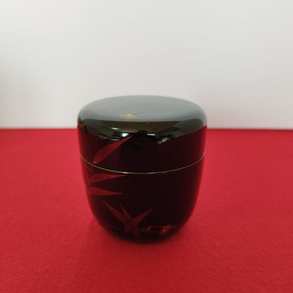 Nishimura Komine Natsume | Black Lacquer | Sasa and Hotaru Maki-e | Firefly and Bamboo