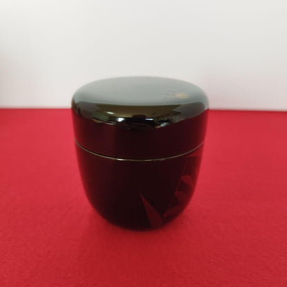 Nishimura Komine Natsume | Black Lacquer | Sasa and Hotaru Maki-e | Firefly and Bamboo