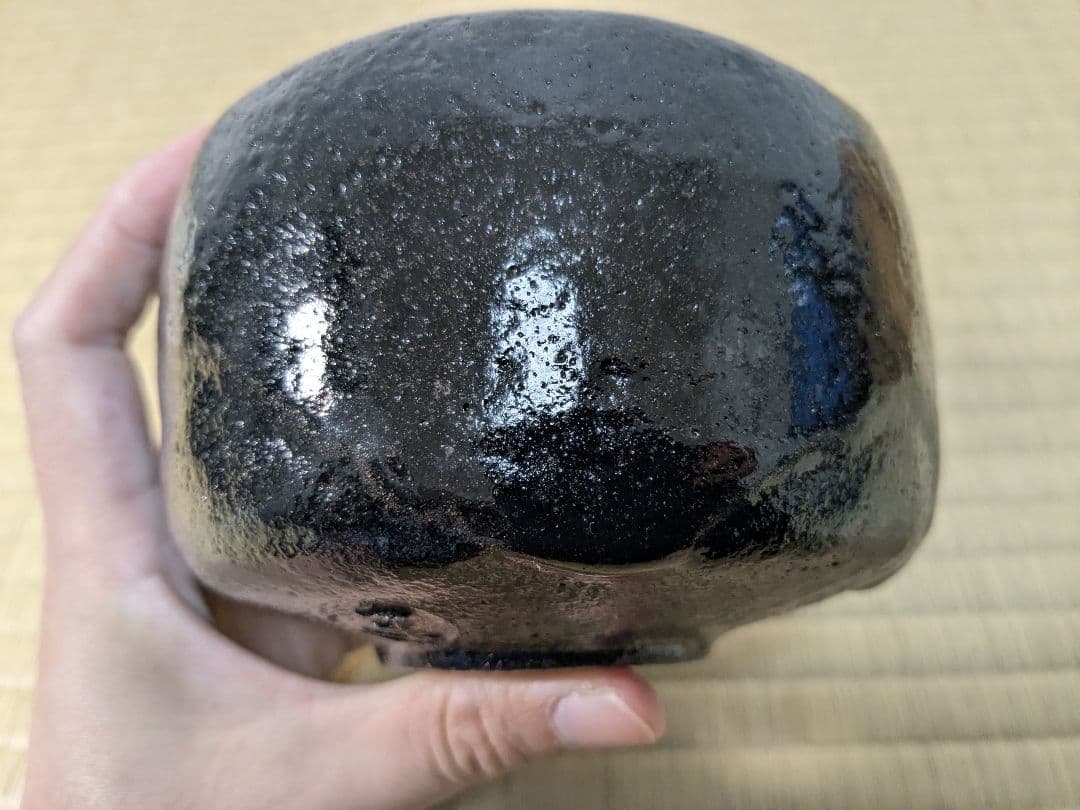 Ohi Toshiro Black Tea Bowl Kuro Chawan 10th Ohi Chozaemon Early Work Kanazawa