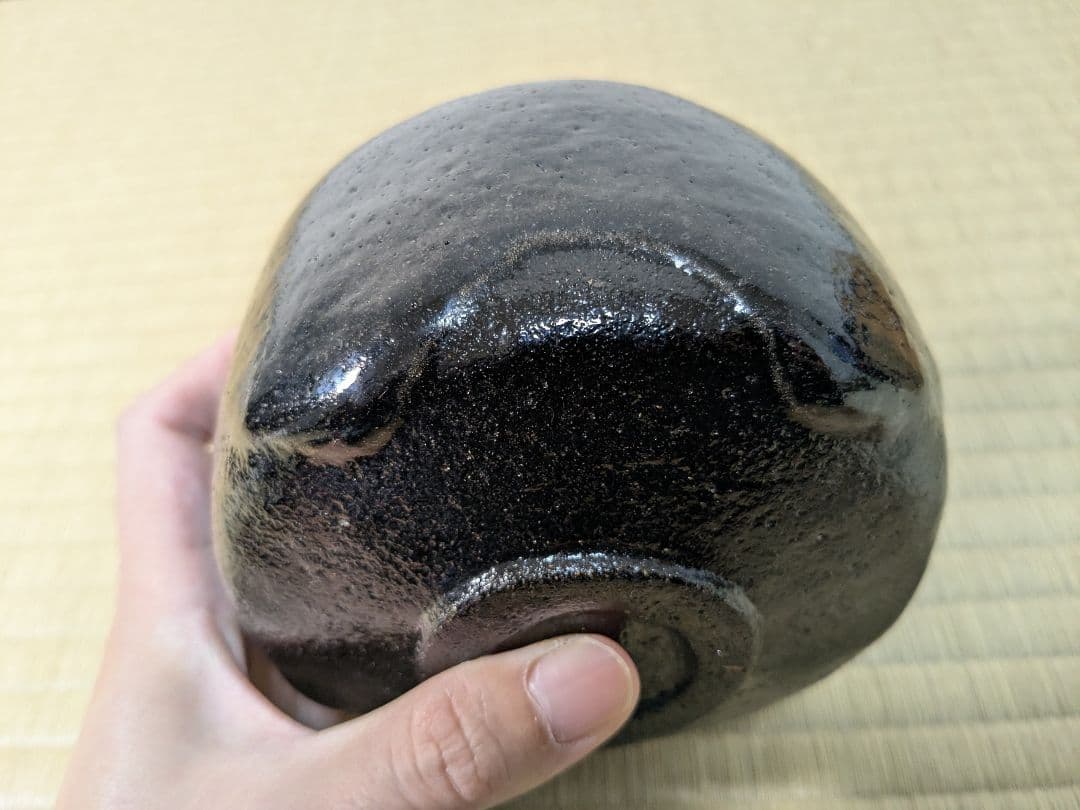 Ohi Toshiro Black Tea Bowl Kuro Chawan 10th Ohi Chozaemon Early Work Kanazawa