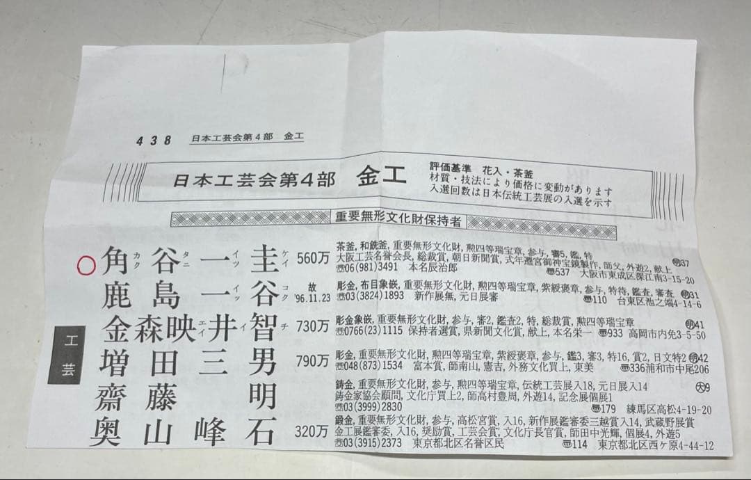 Kakuya Ikkei Living National Treasure Mandaiyu Kama Iron Tea Kettle Tomobako
