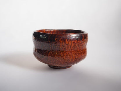 9th-Gen Ohi Chozaemon Amber Glaze Chawan | Totsusai | Japan Craft Society Member | Signed Box