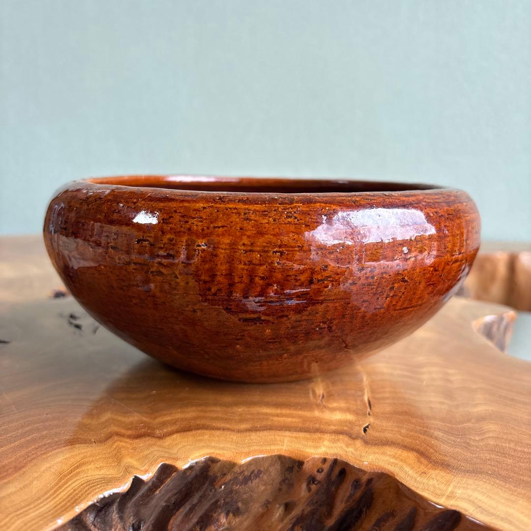 Ohi Ware Ame-Glaze Bowl by Ohi Chozaemon Kanazawa Kaga Raku Tradition Tomobako