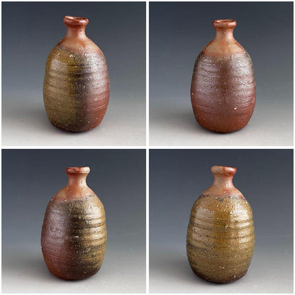 Bizen Ware Tokkuri Sake Bottle by Kaneshige Tsuyoshi - Wood Fired