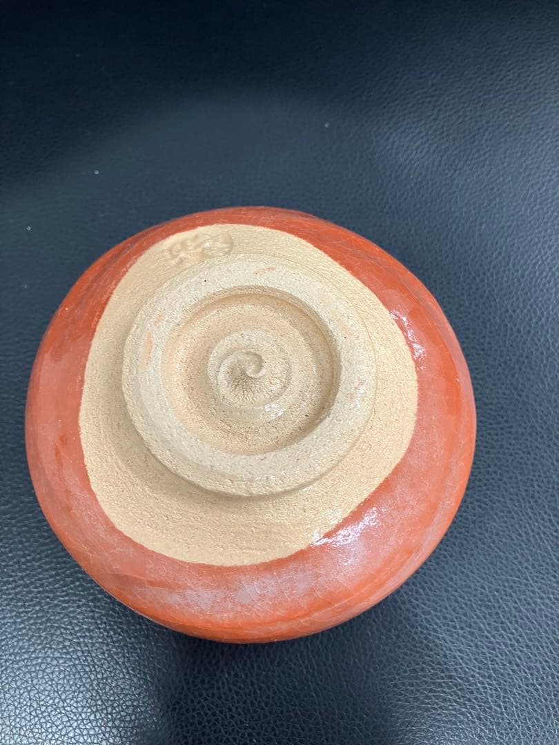 Unused Aka-Raku Matcha Bowl – Red Tea Bowl – Vintage Japanese Pottery
