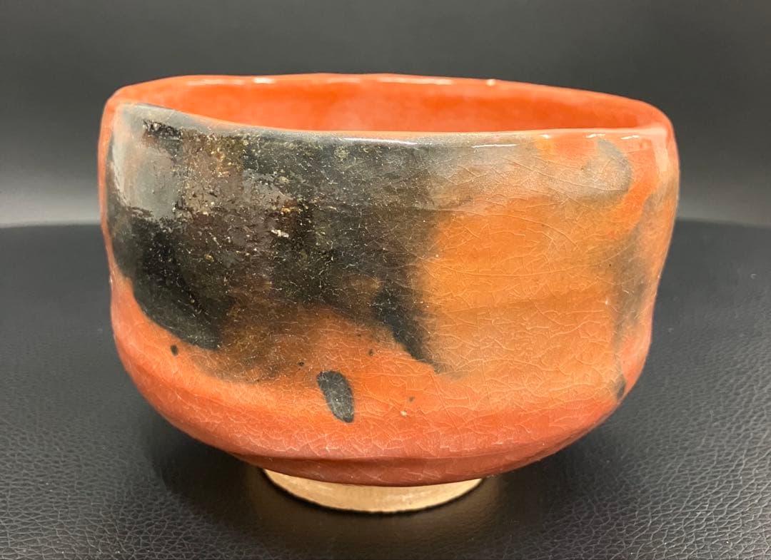 Unused Aka-Raku Matcha Bowl – Red Tea Bowl – Vintage Japanese Pottery