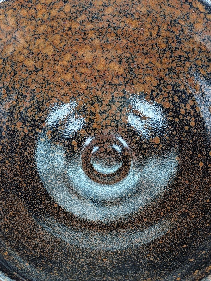 Kurokawa Seisetsu Tenmoku Glaze Tea Bowl — Zentei-an Goho Kiln, Oil Spot Ground