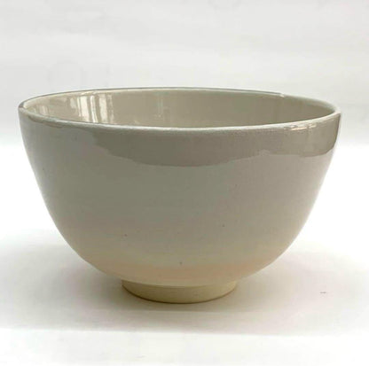 Ninsei-Style Kabuto Helmet Tea Bowl by Heian Shodo - Kyo-Yaki Iro-e Chawan with Iris