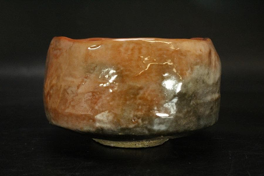 Katsura Kiln Aka-Raku Red Tea Bowl - Kyoto Style Chawan with Box Unused