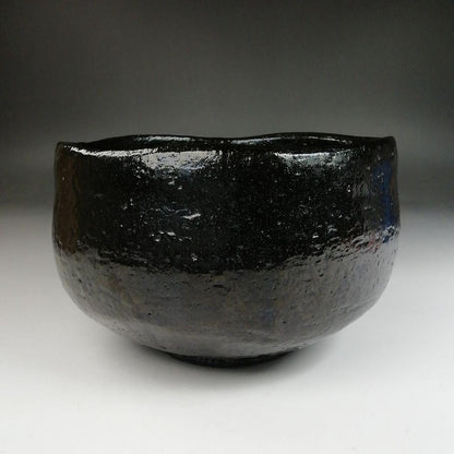 Ohi Ware Black Tea Bowl by Izumi Kisen - Shoun Kiln Kanazawa Chawan