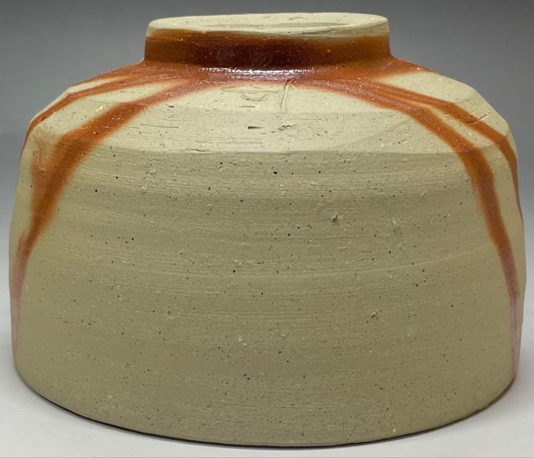 Bizen Hidasuki Chawan by Yamamoto Izuru — Red Cord Marks Tea Bowl, Cultural Property Artist