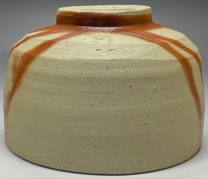Bizen Hidasuki Chawan by Yamamoto Izuru — Red Cord Marks Tea Bowl, Cultural Property Artist