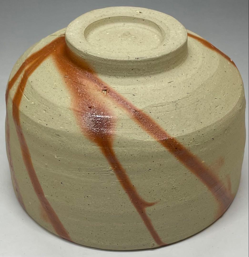 Bizen Hidasuki Chawan by Yamamoto Izuru — Red Cord Marks Tea Bowl, Cultural Property Artist