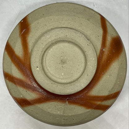 Bizen Hidasuki Chawan by Yamamoto Izuru — Red Cord Marks Tea Bowl, Cultural Property Artist