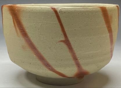 Bizen Hidasuki Chawan by Yamamoto Izuru — Red Cord Marks Tea Bowl, Cultural Property Artist