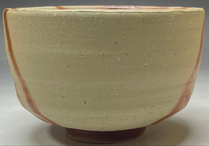 Bizen Hidasuki Chawan by Yamamoto Izuru — Red Cord Marks Tea Bowl, Cultural Property Artist