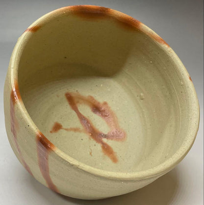 Bizen Hidasuki Chawan by Yamamoto Izuru — Red Cord Marks Tea Bowl, Cultural Property Artist