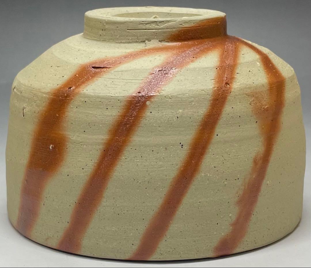 Bizen Hidasuki Chawan by Yamamoto Izuru — Red Cord Marks Tea Bowl, Cultural Property Artist