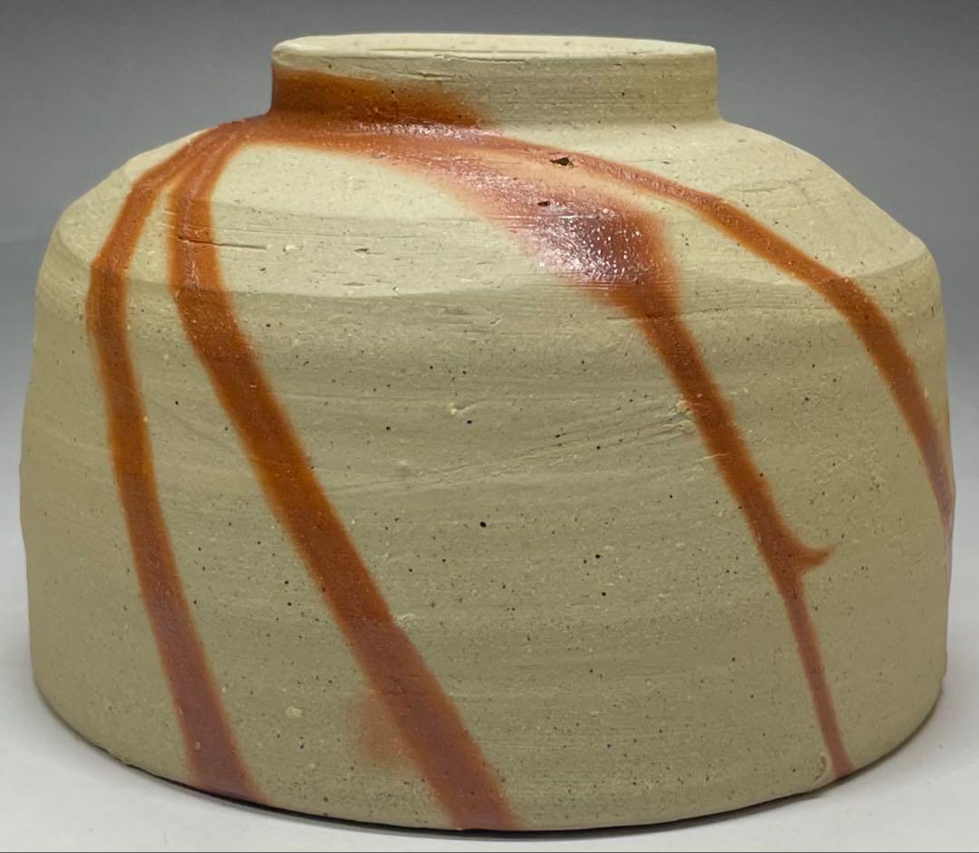 Bizen Hidasuki Chawan by Yamamoto Izuru — Red Cord Marks Tea Bowl, Cultural Property Artist