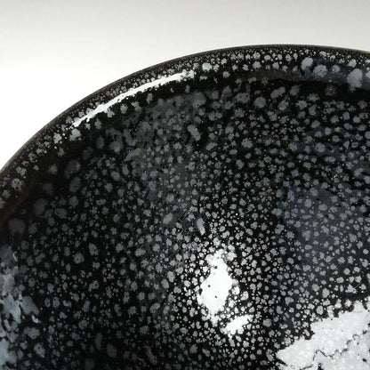 Yuteki Tenmoku Glaze Chawan — Wooden Box Inscribed Shimizu Yasutaka
