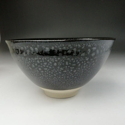 Yuteki Tenmoku Glaze Chawan — Wooden Box Inscribed Shimizu Yasutaka