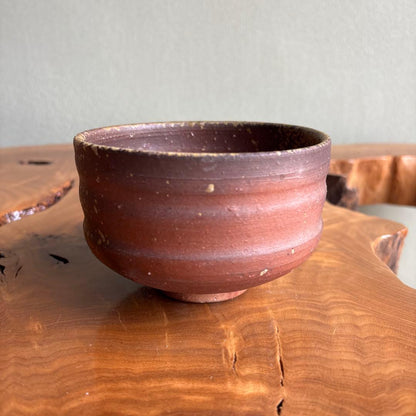 Ogawa Jinsei | Shigaraki Ware Tea Bowl — Natural Ash Glaze Chawan with Coarse Clay